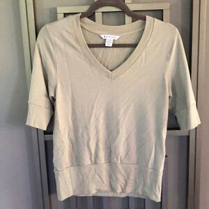 Athleta Light green V-neck soft top size XS